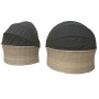 Hot sale Outdoor Garden Furniture Modern design light-grey resort Sun Bed Wicker Rattan Outdoor Double Daybed