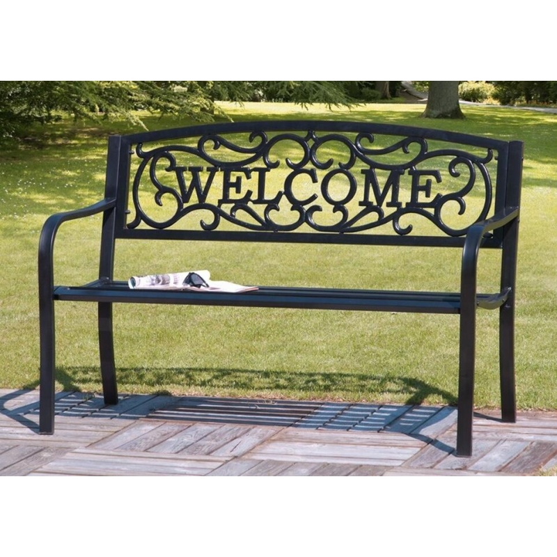 High quality classical style full KD outdoor extrude aluminum garden patio bench