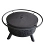 Yoho hot sale fire pit outdoor garden patio steel round fire pit chimney