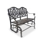 Cortesi home jaxon aluminum outdoor  furniture glider  bench