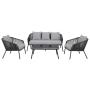 YOHO Comfortable Hot Sale 5PCS Patio Garden Luxury living room sofa set Furniture Rattan Wicker Furniture Sofa Sets with cushion