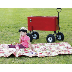 Yoho New wagon style Hot Sale 80 Qt 75L Outdoor Patio Cooler Box beer Bottle Opener With Plate