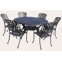 outdoor furniture luxury round 7 pcs cast aluminium set patio dining set