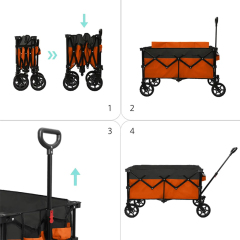 Collapsible folding heavy duty Outdoor Camping Cart Folding Wagon Camping  Cart