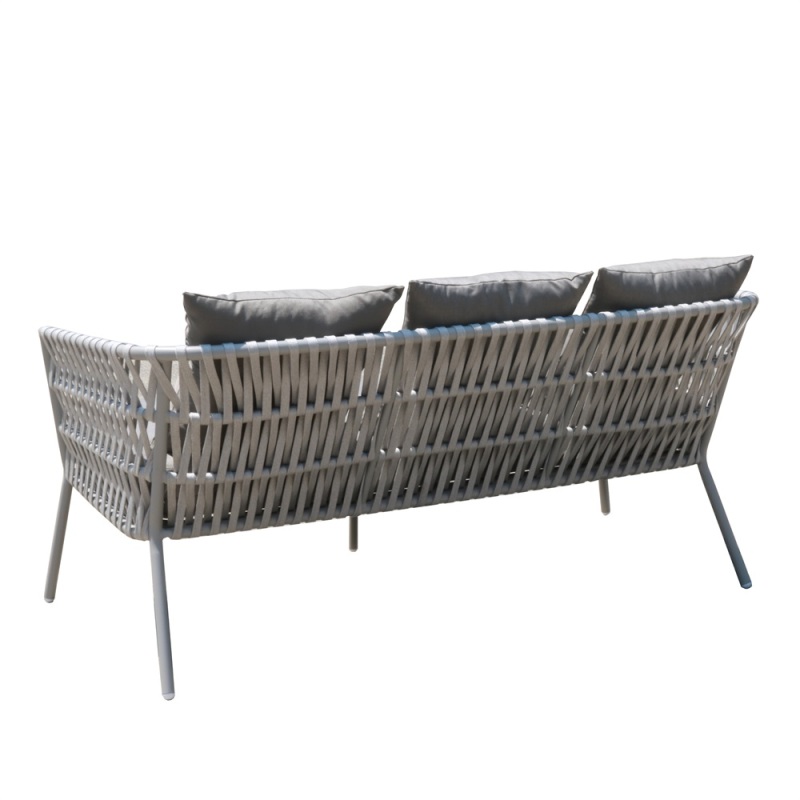YOHO Hot sale 4pc Outdoor Garden Furniture Modern Luxury Conversation Sofa Set Rattan Sofa Set Rope Sectional Sofa Couch