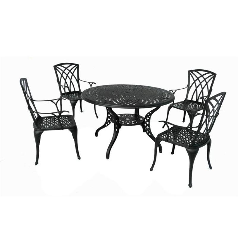 Noble house outdoor furniture  cast aluminum outdoor bronze dining set