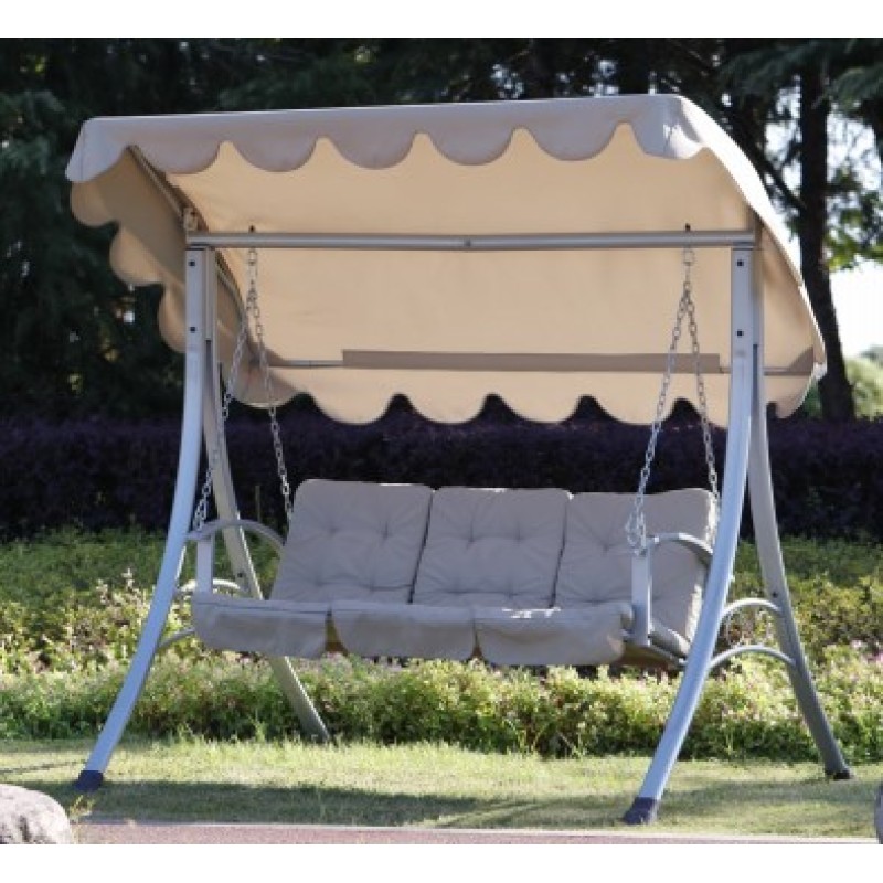 Patio  Swing three  seat outdoor backyard canopy swing chairs