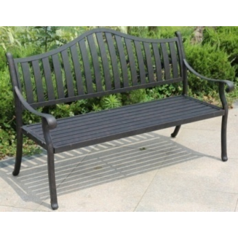 Classical style full KD extrude aluminum garden bench outside park patio yard use long chair