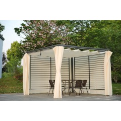 YOHO All Weather Louvre Waterproof Metal Pergola Tent Folding Garden Gazebos Outdoor Europe Gazebo