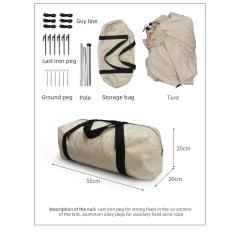 Portable family camping tents camping outdoor waterproof with aluminum alloy tents for camping