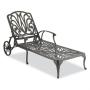 Cast metal aluminum frame garden arm chair and table Outdoor furniture metal dining set