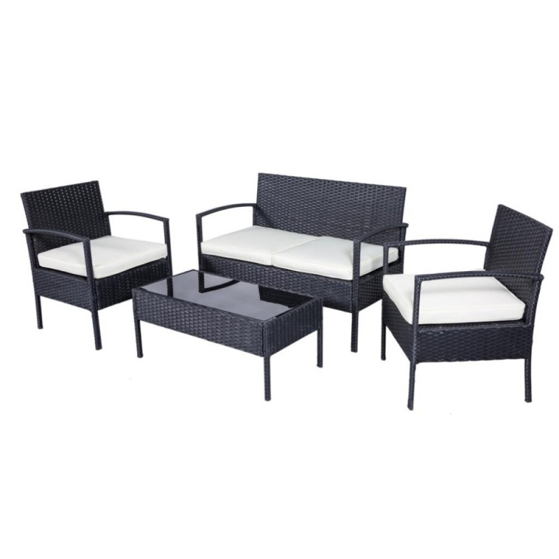Outdoor seat plastic rattan sofa set cheap short delivery time sofa furniture