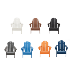 Yoho Plastic Wood Garden Chair Outdoor Lounger environmental recycled Waterproof Adirondack Chair