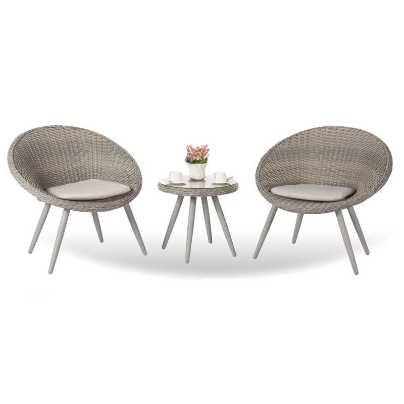 YOHO Hot Sale Outdoor Furniture Wicker Rattan balcony set 3pcs Garden Chair Set