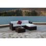 All weather Nordic Modern Rattan sofa set Outdoor L-shaped sofa set end table aluminum living room garden backyard