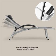 Adjustable Foldable Pool Sunbed Sun Lounger Chair