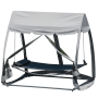 Comfy outdoor patio garden wooden two seater swing chairs