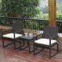 Outdoor PP metal Garden furniture bistro set table and chair set
