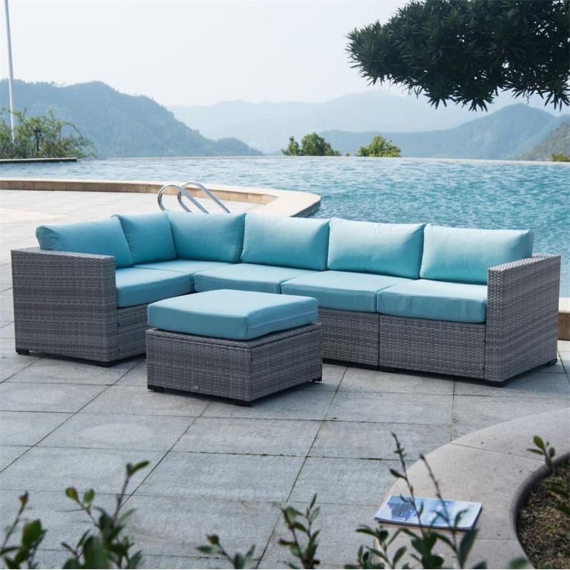 All weather luxury flat wicker rattan outdoor furniture, rattan furniture, garden sofa set