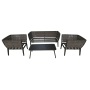 Yoho In Stock Large set wicker soft PE wicker rattan outdoor furniture 6 seater set Sectional sofa  set