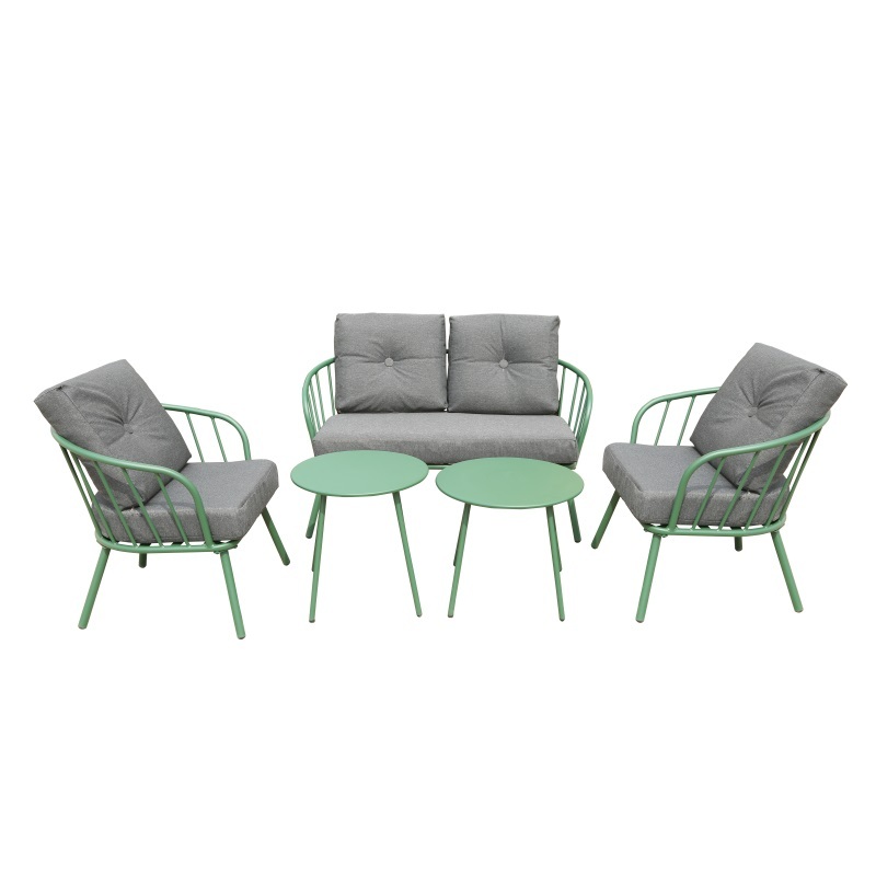 Yoho 2022 New arrival green Iron Outdoor Sofa Set  sofa set furniture of 4 PCS garden set