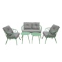 Yoho 2022 New arrival green Iron Outdoor Sofa Set  sofa set furniture of 4 PCS garden set