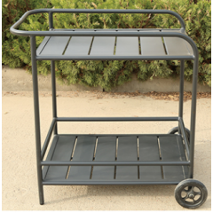 Outdoor Metal Trolley cart handled storage trolleys utility car Garden Patio Backyard  food layer trolleys with wheels