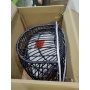 Outdoor KD Aluminum Steel Rattan Wicker Chair With Cushion Single Seat Egg Chair With Stand
