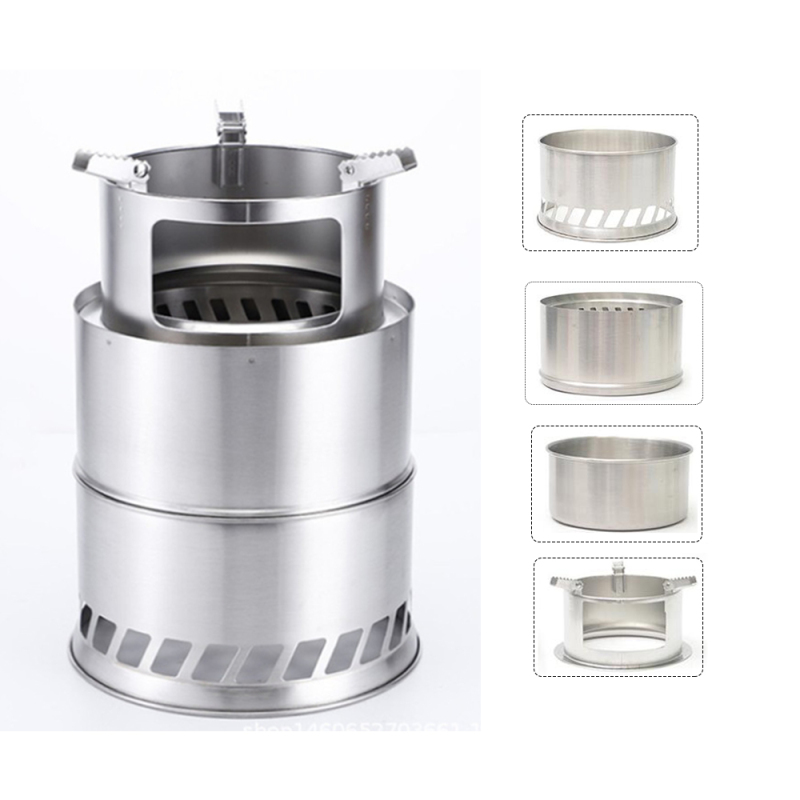 Wood Charcoal Alcohol Block Burning Stove Outdoor Camping Stove Multi Fuel Stove