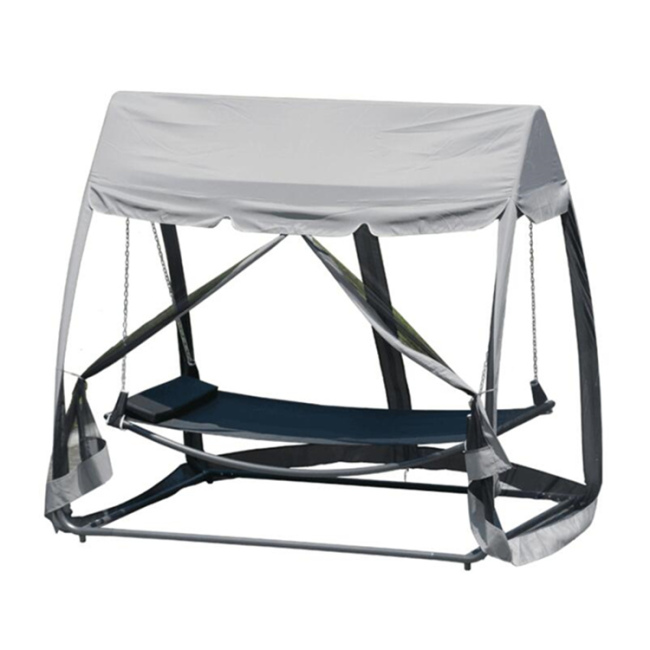 YOHO Hot Sale Outdoor canopy cover swing bed garden gazebo swing hammock bed with mosquito net