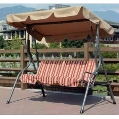 Canopy  garden backyard cushioned steel frame slide with swing