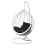 Courtyard High Quality Outdoor Egg Chair With Stand Hanging Pod Chair Rattan Patio Swing Chair