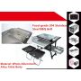 Outdoor camping extreme luxury picnic gas and charcoal grill table