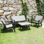 PP Material Wicker Look 3pc Bistro Set Blacony Garden Patio Furniture Bistro Set