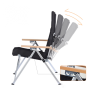 YOHO Customized 4-position Adjustable Camping Chair Fishing hiking aluminum Fishing camping folding chair  with back mesh