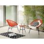 Outdoor Colorful Rattan Acapulco Chair Wicker rattan Bistro Chair Set Rattan Chair Furniture Set