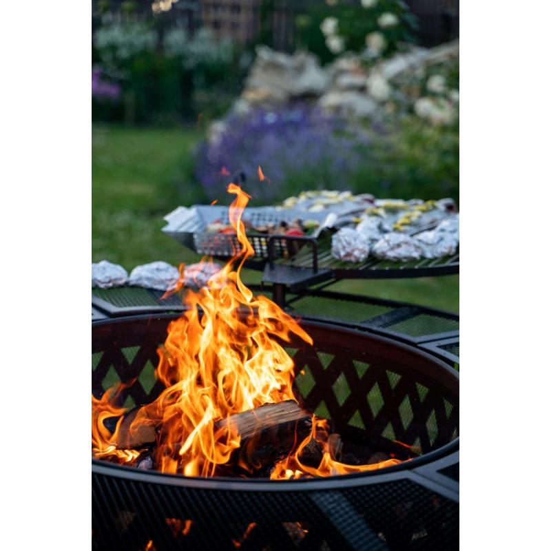 Outdoor Garden Patio Wood Burning Fire Pit Customized Garden Backyard Fire Bowl with Unique Design smoker bbq with poker