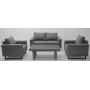 Modern Luxury Outdoor Aluminum Sofa set 4 pcs single sofa loveseat with Cushion Quick dry