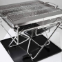 YOHO Hot sale Korean Camping BBQ Grill Wood/Charcoal burning Folding Outdoor Hiking Stainless Portable Adjustable BBQ Grills