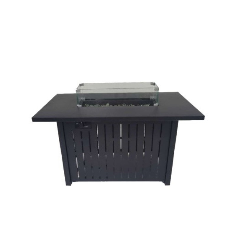 Wholesale ISO9001 CE outdoor gas table stainless gas fire pit square garden firepit table