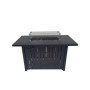Wholesale ISO9001 CE outdoor gas table stainless gas fire pit square garden firepit table