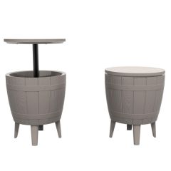 Waterproof  Plastic Ice Cooler Table Beach Outdoor Garden Patio Rattan Pattern Camping Ice Table Storage Plastic Beer Cooler