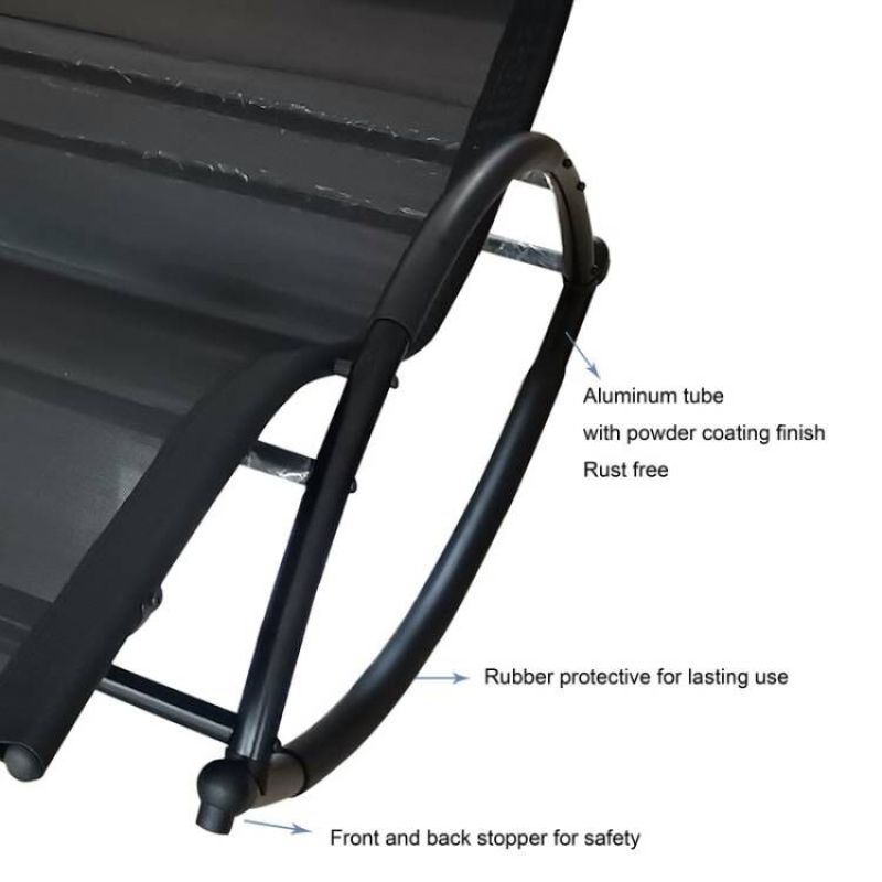 YOHO 2 person outdoor swing bed with curtains