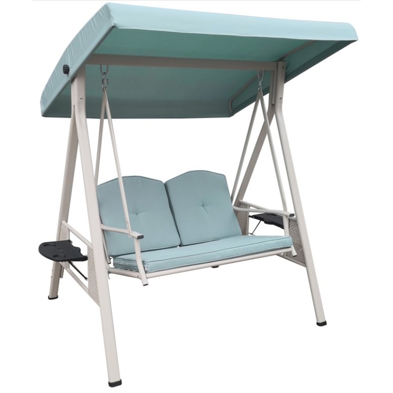 outdoor two seat metal steel swing chair