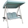 outdoor two seat metal steel swing chair
