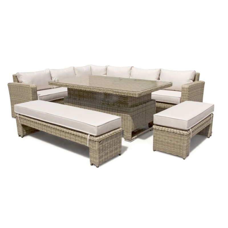 Modern Rattan outdoor sofa garden furniture set semi circle garden sofa rattan outdoor aluminium furniture sets