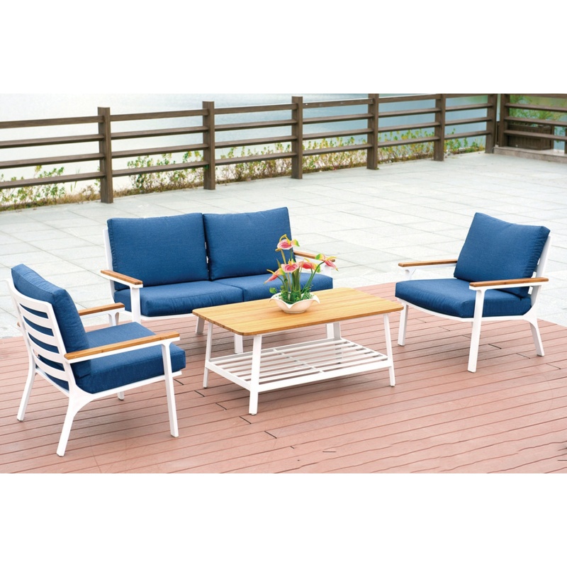 Outdoor simple sofa setAluminum Frame Garden Furniture metal sofa leisure chair