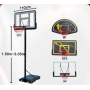 Yoho Outdoor Sports Adjustable Outdoor Basketball  Stand Basketball Hoop Stand Portable