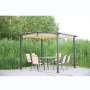YOHO 13' x 10' 10' x 10'  arches arbours pergolas Europe Metal Outdoor Garden Gazebo with Canopy with Screened Curtain Black/Bro