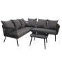 Garden sofa set aluminum 3pcs European rope sofa set L-shaped Simple Outdoor Furniture